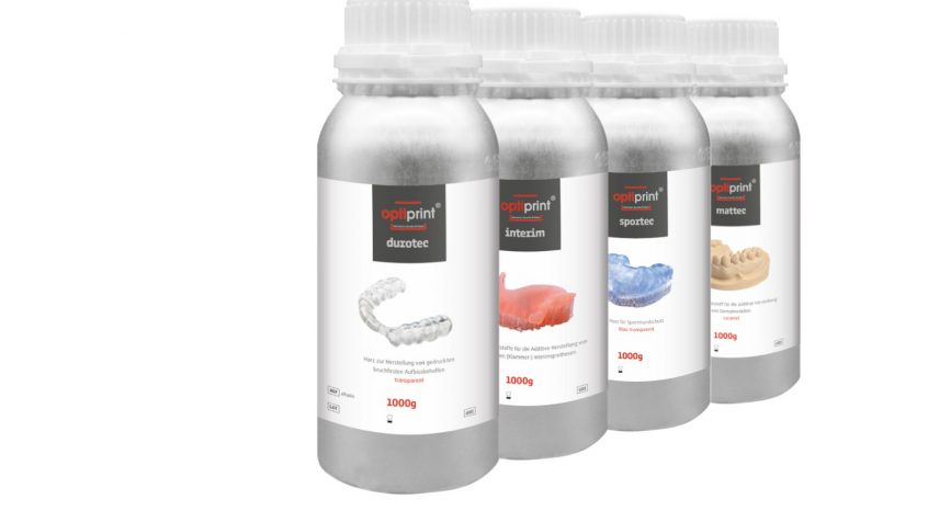 dentona erweitert 3D-Druck-Portfolio: Neue optiprint-Harze